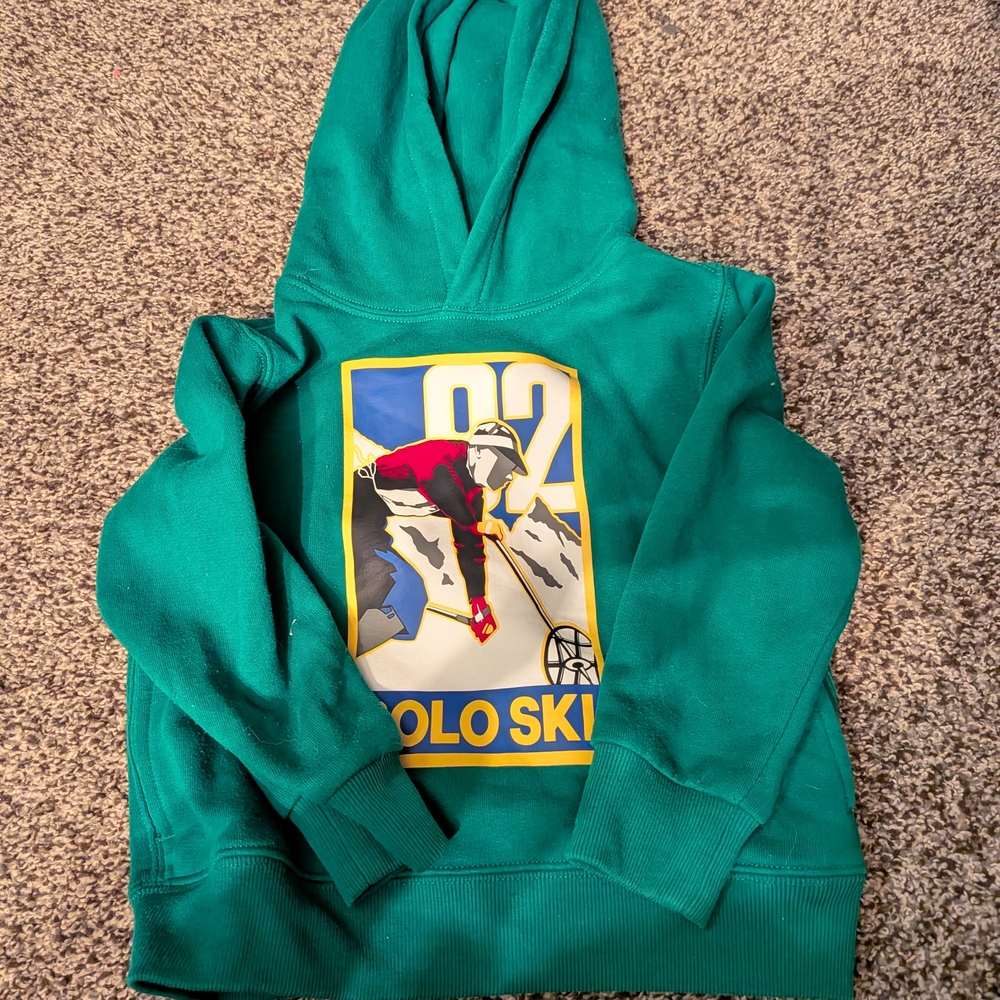 Teal Polo Ski Graphic Hoodie